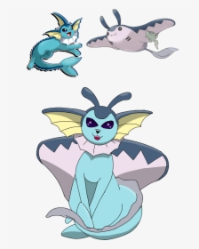 Vaporeon Mantine absolutely Adorable - Pokemon Mantine, HD Png Download, Transparent PNG