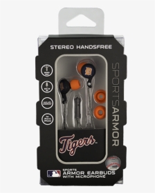 Tigers Sports Armor Earbuds With Microphone - Headphones, HD Png Download, Transparent PNG