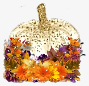 #pumpkin #floral #decorative #fall #autumn #halloween - Chrysanths, HD Png Download, Transparent PNG