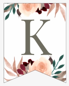 Letter K Penant Flag With Pink, Green, Brown, And Burgandy - Koala Living, HD Png Download, Transparent PNG