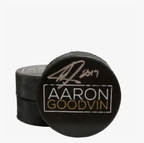 Aaron Goodvin Autographed Hockey Puck Ag Logo   Title - Eye Shadow, HD Png Download, Transparent PNG