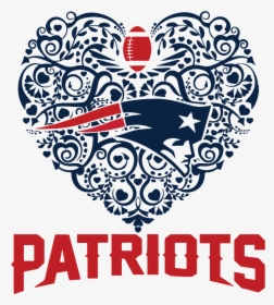 Patriots Football Sport Heart Dxf Svg - New England Patriots Svg Free, HD Png Download, Transparent PNG
