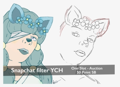 Snapchat Filter Lineart - Cartoon, HD Png Download, Transparent PNG