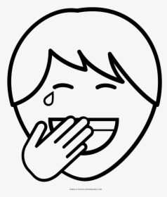 Laughing Drawing Boy - Line Art, HD Png Download, Transparent PNG