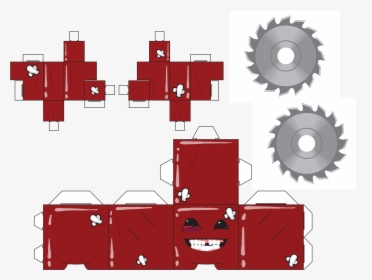 Image - Super Meat Boy Papercraft, HD Png Download, Transparent PNG