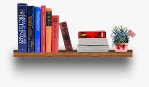 Bookcase Furniture Books On - Transparent Table With Books, HD Png Download, Transparent PNG