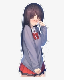 #anime #animegirl #tears #cry #remixit - Cute Anime Characters Crying, HD Png Download, Transparent PNG