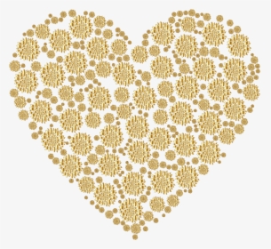 Transparent Yellow Heart Png - Gold Heart Transparent Background, Png Download, Transparent PNG