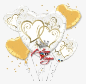 Entwined Gold Hearts Bouquet - Entwined Heart, HD Png Download, Transparent PNG