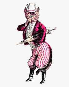 Cat Funn Victorian Fashion Suit Clipart Download Image - Funny Victorian Cat Illustrations, HD Png Download, Transparent PNG