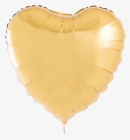 A Photograph Of Metallic Gold Foil Heart Balloon - Heart, HD Png Download, Transparent PNG
