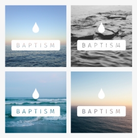Baptism Logo Branding Drip Drop Rock Water Baptism - Sea, HD Png Download, Transparent PNG