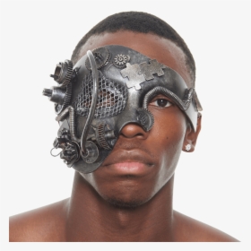 Silver Steampunk Terminator Mask - Mask, HD Png Download, Transparent PNG