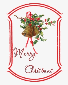 Christmas Gift Tag Clip Art - Transparent Vintage Christmas Bells, HD Png Download, Transparent PNG