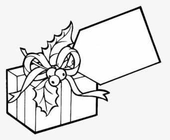 Present With Tag Coloring Page, HD Png Download, Transparent PNG