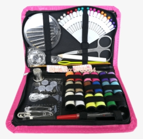 Sewing Kit In Pink Holder - Sewing Box Clipart Png, Transparent Png, Transparent PNG