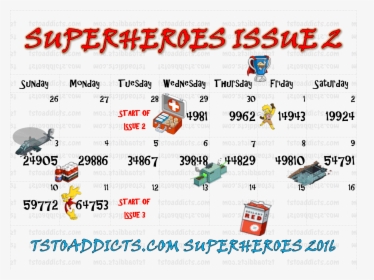 Superheroes 2 Issue 2 Calendar - Illustration, HD Png Download, Transparent PNG