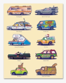 Poster - Famous Cars From Movies, HD Png Download, Transparent PNG