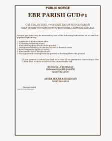 Public Notice  ebr Parish Gud - Text Box About East Baton Rouge Parish, HD Png Download, Transparent PNG