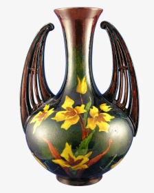 Old Moravian Austria Arts & Crafts Handled Daffodil - Vase, HD Png Download, Transparent PNG