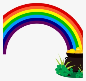 Pot Of Gold Clip Art Rainbow Pot Of Gold Clipart Animations - Rainbow Leprechaun Pot Of Gold, HD Png Download, Transparent PNG