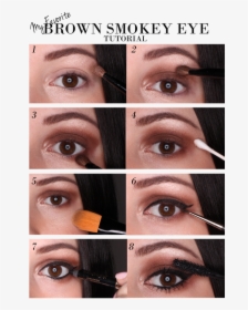 Transparent Eye Makeup Png - Smokey Eye Brown Eye Makeup, Png Download, Transparent PNG