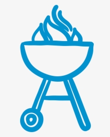 Grill Clipart Grill Utensil - Blue Bbq Clip Art, HD Png Download, Transparent PNG