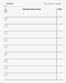 Form To Do List, HD Png Download, Transparent PNG