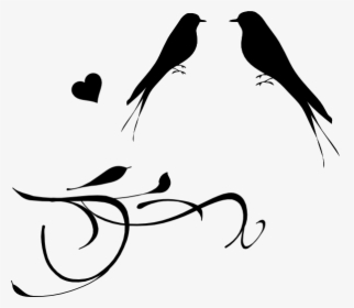 Transparent Clipart Of Birds - Wedding Clipart Love Bird, HD Png Download, Transparent PNG