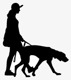 Dog Walking Walker Silhouette At Getdrawingscom Free - Walking People Silhouette Png, Transparent Png, Transparent PNG
