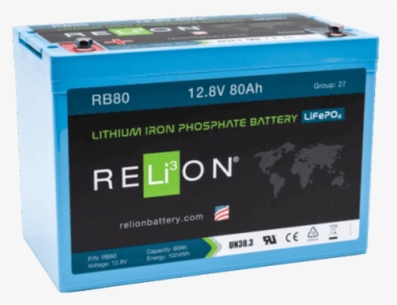 Rb80 Lithium Ion Battery - Relion Battery, HD Png Download, Transparent PNG