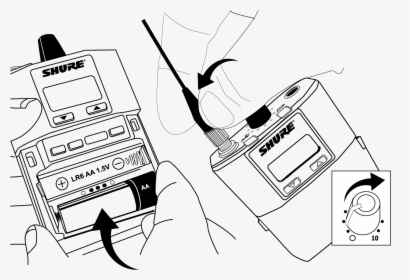 Insert The Batteries Or Battery Pack And Attach Antennas - Sketch, HD Png Download, Transparent PNG