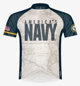 Navy Sea Chart Men S Sport Cut Cycling Jersey - Us Navy Sport Shirt, HD Png Download, Transparent PNG