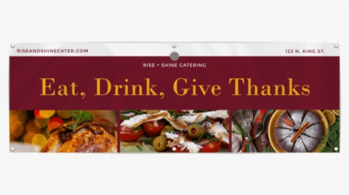 Eat Drink Give Thanks Banner Template Preview - Tree, HD Png Download, Transparent PNG