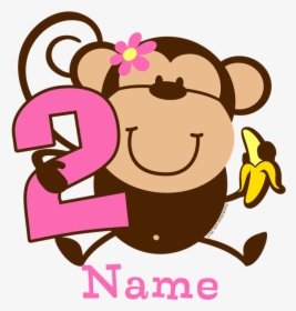 Monkey Girl Png - Happy 1st Birthday Monkey, Transparent Png, Transparent PNG