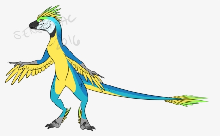Utahraptor/macaw Hybrid - Illustration, HD Png Download, Transparent PNG