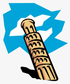 Vector Illustration Of Leaning Tower Of Pisa Campanile - Leaning Tower Of Pisa Cartoon, HD Png Download, Transparent PNG