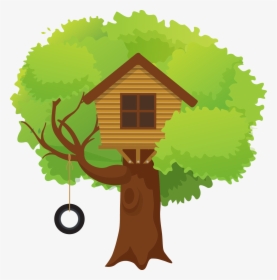 Tree House Illustration - Tree House Cartoon Png, Transparent Png, Transparent PNG
