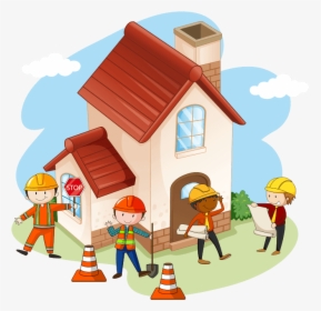 Construction Workers Building Clipart, HD Png Download, Transparent PNG