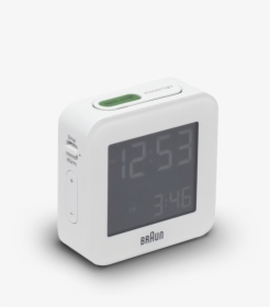 Braun Digital Lcd Alarm Clock In White - Radio Clock, HD Png Download, Transparent PNG