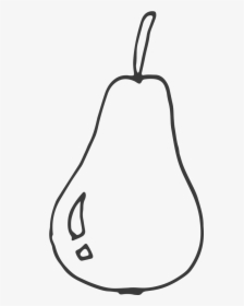 Transparent Avocado Clipart - Transparent Pear Clipart Black And White, HD Png Download, Transparent PNG