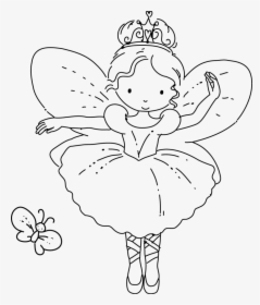 Color Tooth Fairy Coloring Pages Fresh - Simple Fairy Coloring Pages, HD Png Download, Transparent PNG