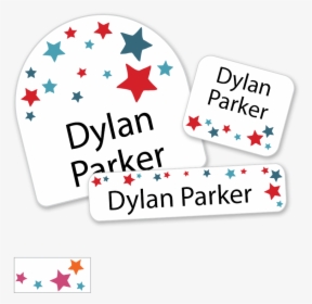 Red White Blue Stars For School Labels, HD Png Download, Transparent PNG