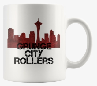 Grunge City Rollers White Mug - Coffee Cup, HD Png Download, Transparent PNG