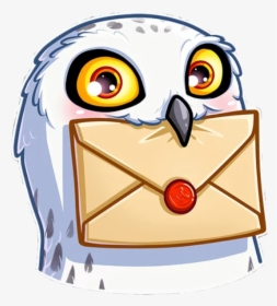 Hedwig Hedwigowl Harrypotter Hedwigforever Sabre Carta - Стикеры Гарри Поттер Телеграм, HD Png Download, Transparent PNG