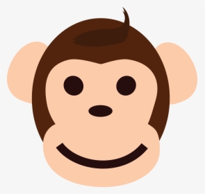 Monkey, Face, Happy, Forelock, Genius, Happy Face - Monkey Face Clipart, HD Png Download, Transparent PNG