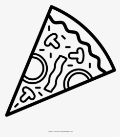 Pizza Coloring Page - Pizza Clipart Outline, HD Png Download, Transparent PNG