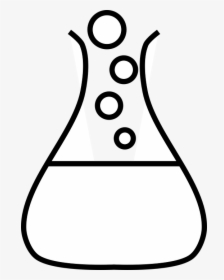 Flask, Liquid, Laboratory, Science, Chemistry, Research - Science Beaker Clipart Black And White, HD Png Download, Transparent PNG