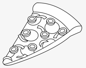 Pizza Clipart Black And White Slice Transparent Png - Slice Of Pizza Clipart Black And White, Png Download, Transparent PNG