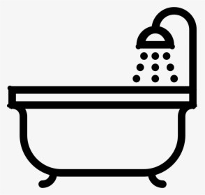 Shower And Tub - Tub Icon, HD Png Download, Transparent PNG